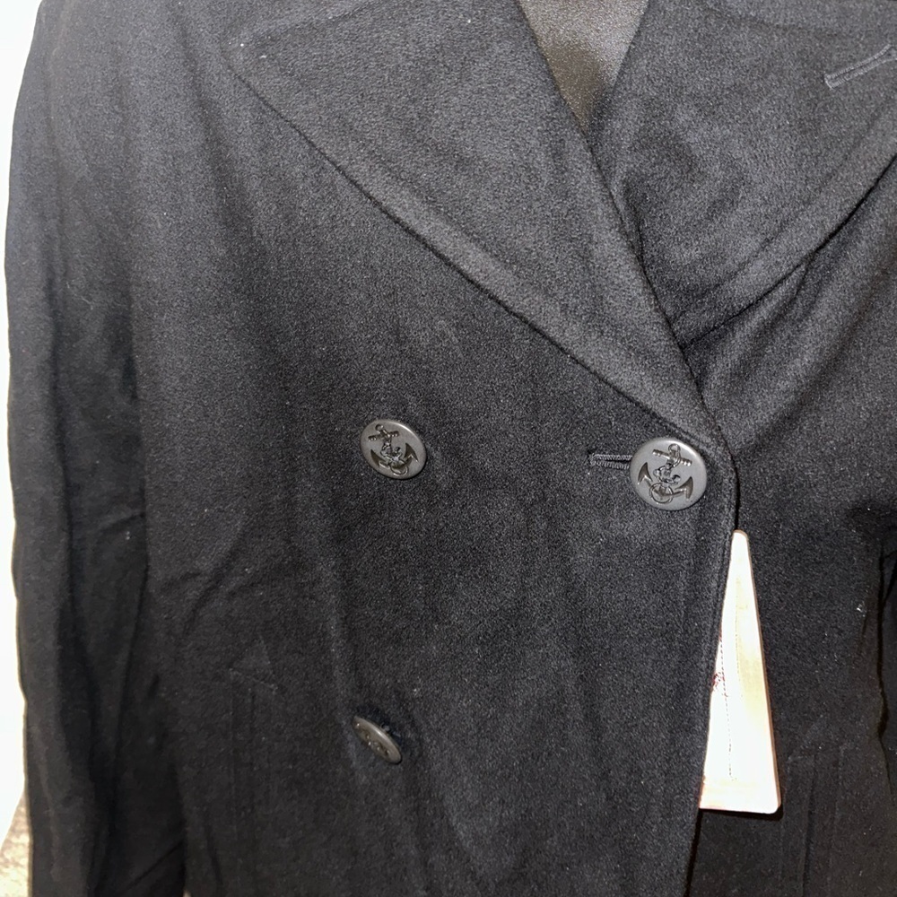 Levi's Men's button Up Black Wool Outdoors Hiking Winter Fashion Jacket Coat L - Picture 7 of 8